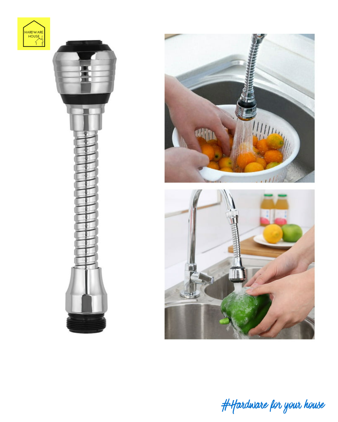 360° Rotating Turbo Flex Tap Extension for Kitchen & Bathroom